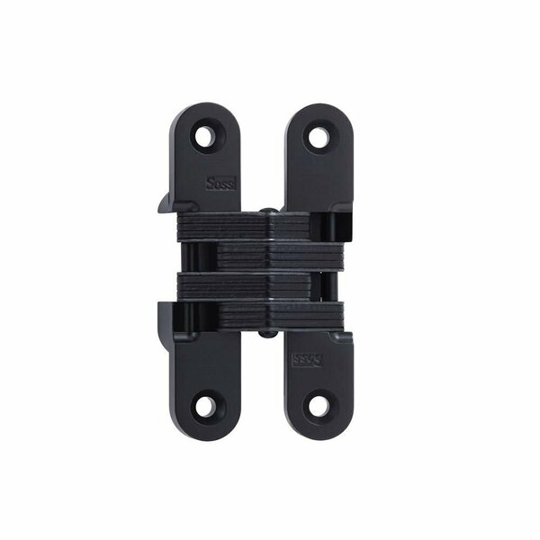 Universal Industrial Soss 3/4in x 3-3/4in Medium Duty Invisible Hinge for 1-1/8in Doors Flat Black Finish 212US19